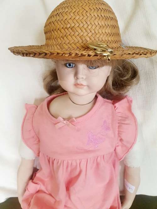 Large Vintage doll with human hair