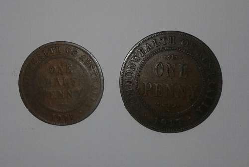Australia 1917 One Penny & 1921 Half Penny