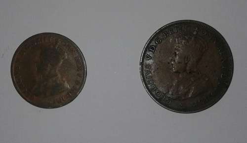 Australia 1917 One Penny & 1921 Half Penny