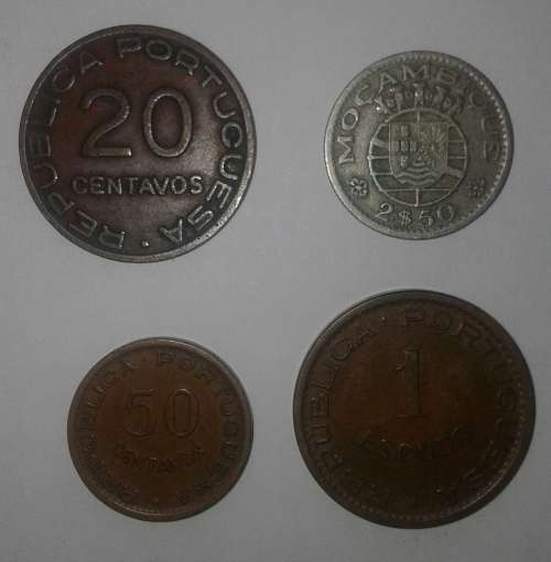 Mozambique 1938, 1953, 1957, 1968 (4 coins)