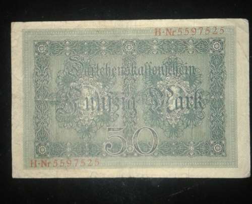 Germany 5 August 1914 Funfzig (50) Mark Banknote