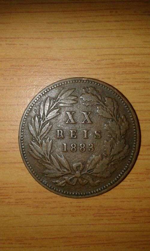 1883 XX (20) Reis Portugal Coin