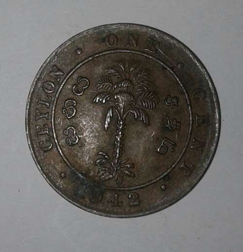 1942 one cent Ceylon