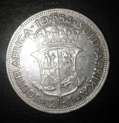 1954 South Africa 2.5 Shillings in Very Good Condition