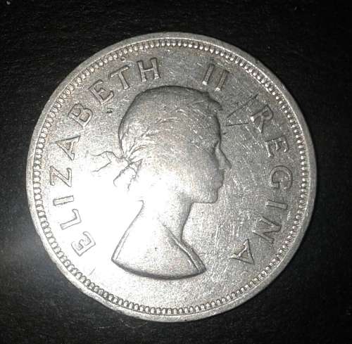 1954 South Africa 2.5 Shillings in Very Good Condition