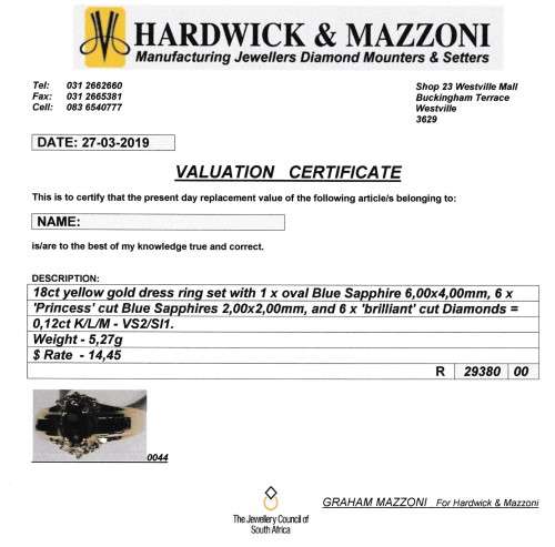 Lovely 18ct Gold Sapphire and Diamond Ring