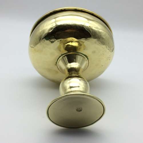 Early Brass Pedestal Fruit Bowl or Planter