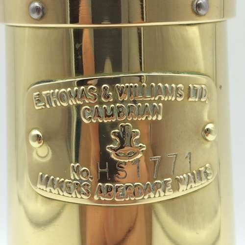 Solid Brass `E THOMAS and WILLIAMS` Welsh Miners Safety Lamp