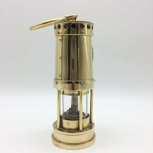 Solid Brass `E THOMAS and WILLIAMS` Welsh Miners Safety Lamp