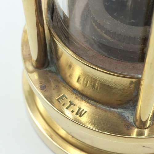 Solid Brass `E THOMAS and WILLIAMS` Welsh Miners Safety Lamp