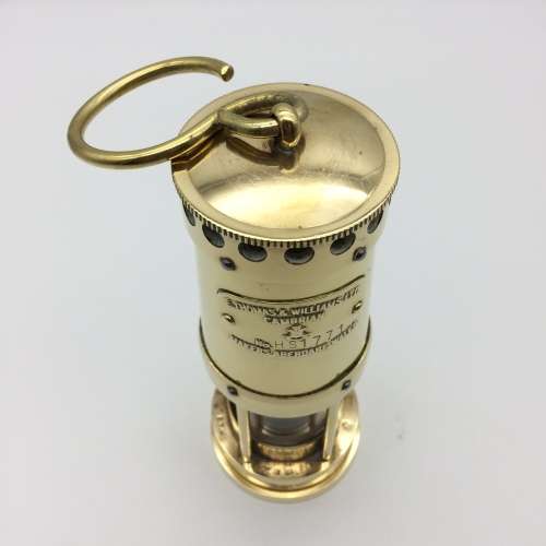 Solid Brass `E THOMAS and WILLIAMS` Welsh Miners Safety Lamp