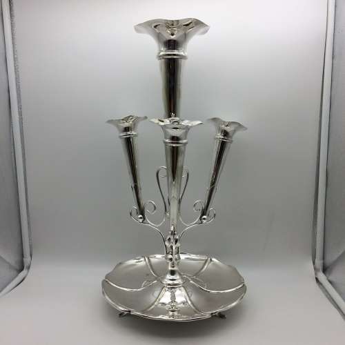 Very Attractive Large Antique Silver-Plated Epergne Centre Piece
