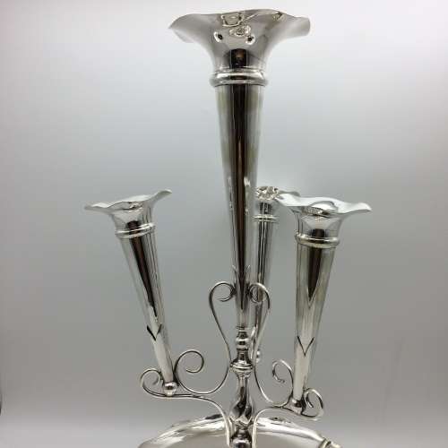 Very Attractive Large Antique Silver-Plated Epergne Centre Piece