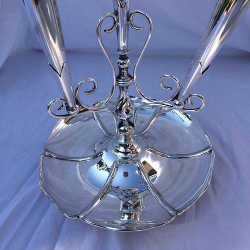Very Attractive Large Antique Silver-Plated Epergne Centre Piece