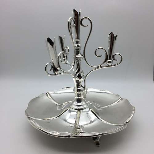 Very Attractive Large Antique Silver-Plated Epergne Centre Piece