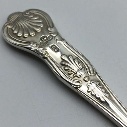 Six Silver-Plated `Kings Pattern` Cake Forks and Spoon