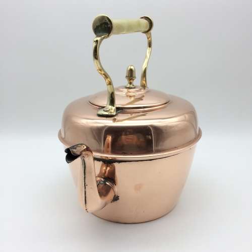 Large Antique Copper and Brass Kettle