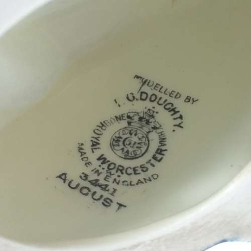 Adorable Royal Worcester `August` Child Figurine (3441)