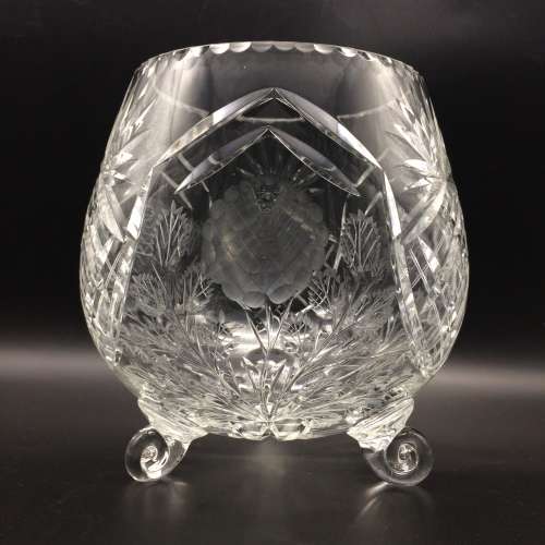 Impressive Large `Rose-Cut` Crystal Vase