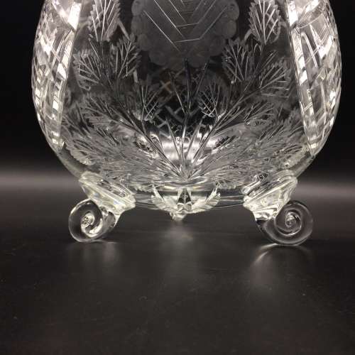 Impressive Large `Rose-Cut` Crystal Vase