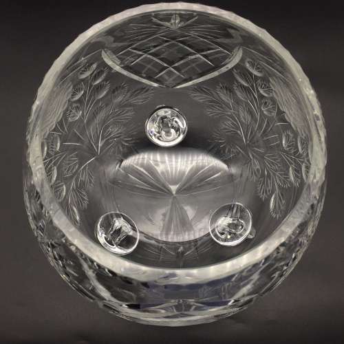 Impressive Large `Rose-Cut` Crystal Vase