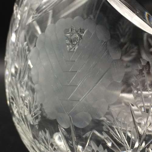 Impressive Large `Rose-Cut` Crystal Vase