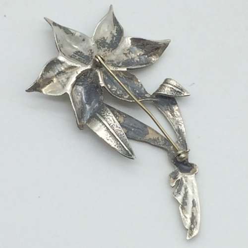 Early Sterling Silver `Mari-Lou` Floral Brooch