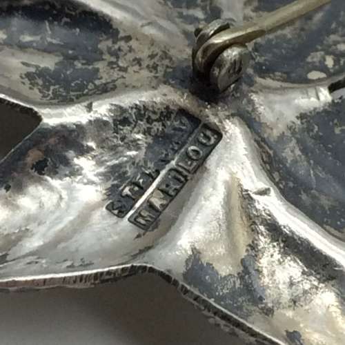 Early Sterling Silver `Mari-Lou` Floral Brooch