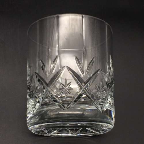 Four Hand-Cut Crystal Whisky Glasses