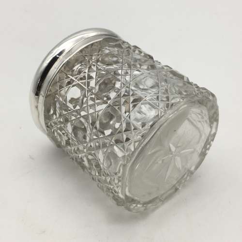 Antique `Silver and Cut-Crystal Hair Tidy` (Chester 1912)