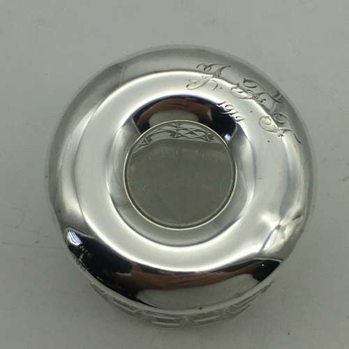 Antique `Silver and Cut-Crystal Hair Tidy` (Chester 1912)