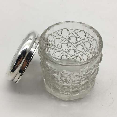 Antique `Silver and Cut-Crystal Hair Tidy` (Chester 1912)