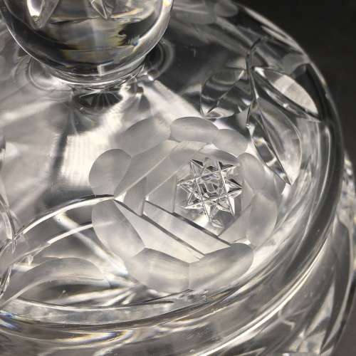 Vintage `Rose-Cut` Crystal Bowl and Lid