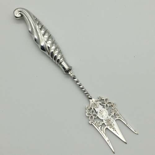 Attractive Antique Silver-Plated Bread Fork