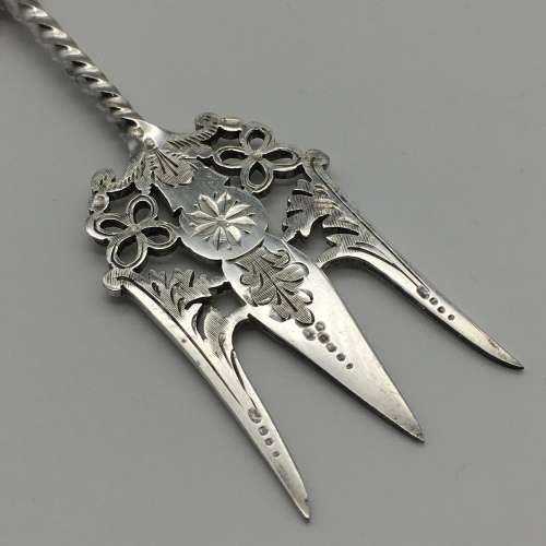Attractive Antique Silver-Plated Bread Fork