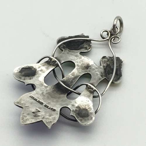 Rare `Arts and Crafts` Silver and Enamel Pendant (Signed)