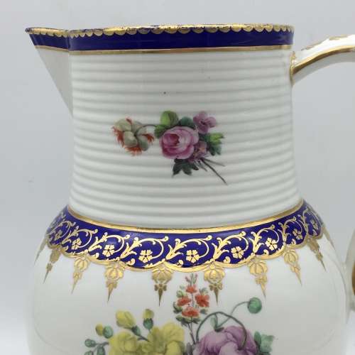 Large Antique `Derby - C1790` Porcelain Jug