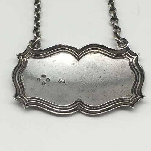 Victorian Silver `SHERRY` Decanter Label