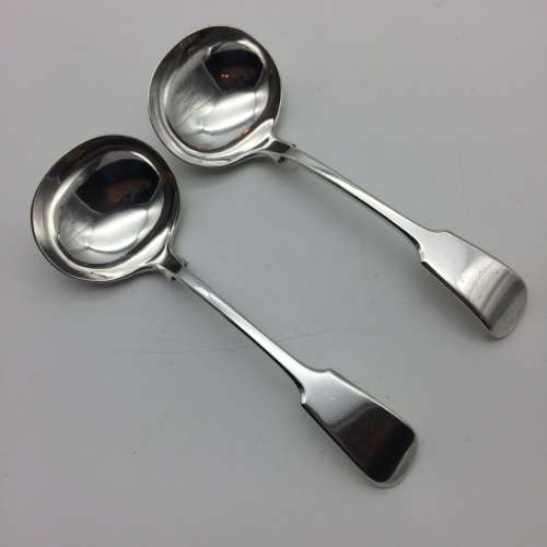 Antique Pair of Silver-Plated Gravy/Sauce Ladles