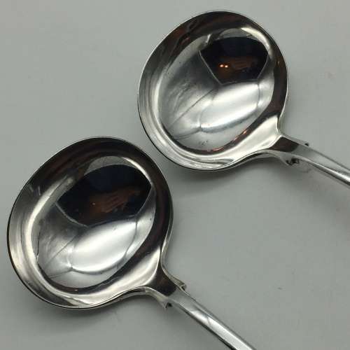 Antique Pair of Silver-Plated Gravy/Sauce Ladles