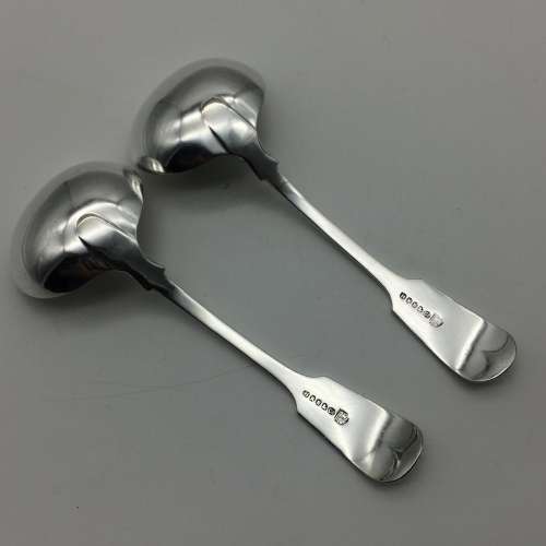 Antique Pair of Silver-Plated Gravy/Sauce Ladles