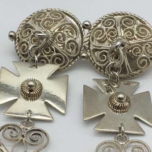 Norwegian Silver `Solje` Filigree Vintage Brooch