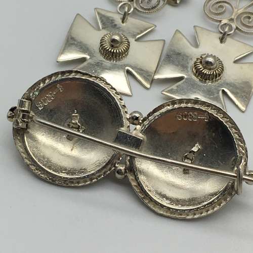 Norwegian Silver `Solje` Filigree Vintage Brooch