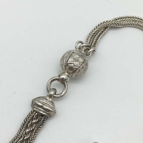 Antique Silver `Albertina` Watch Chain with Tassel
