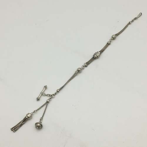 Antique Silver `Albertina` Watch Chain with Tassel