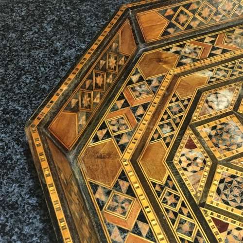 Vintage `Damascene Marquetry` Wooden Tray