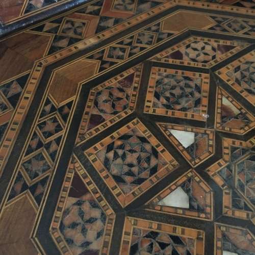 Vintage `Damascene Marquetry` Wooden Tray