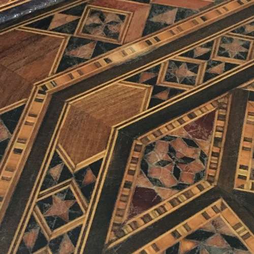 Vintage `Damascene Marquetry` Wooden Tray