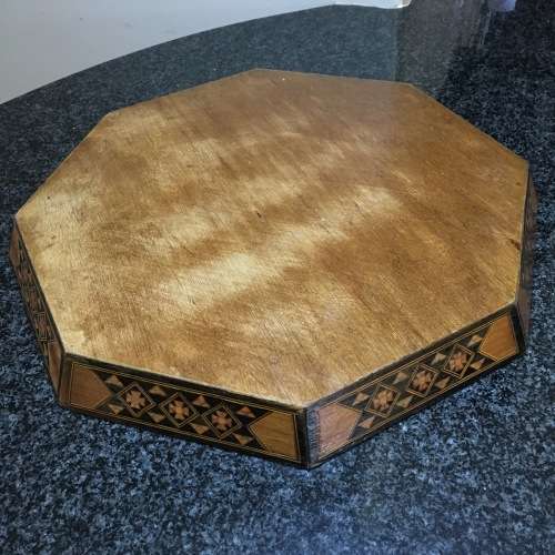 Vintage `Damascene Marquetry` Wooden Tray