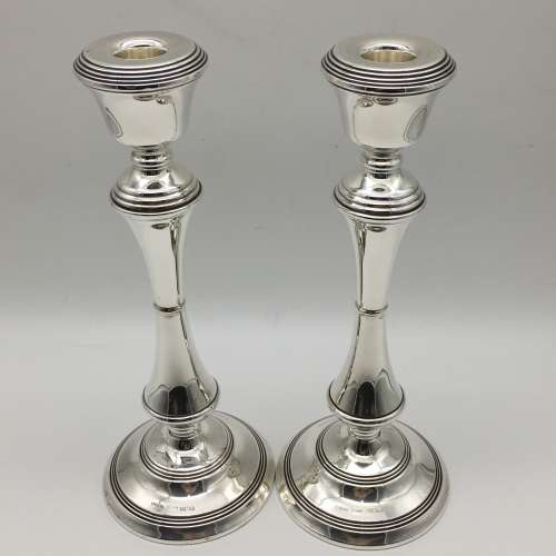 Vintage Sterling Silver Tall Candlesticks